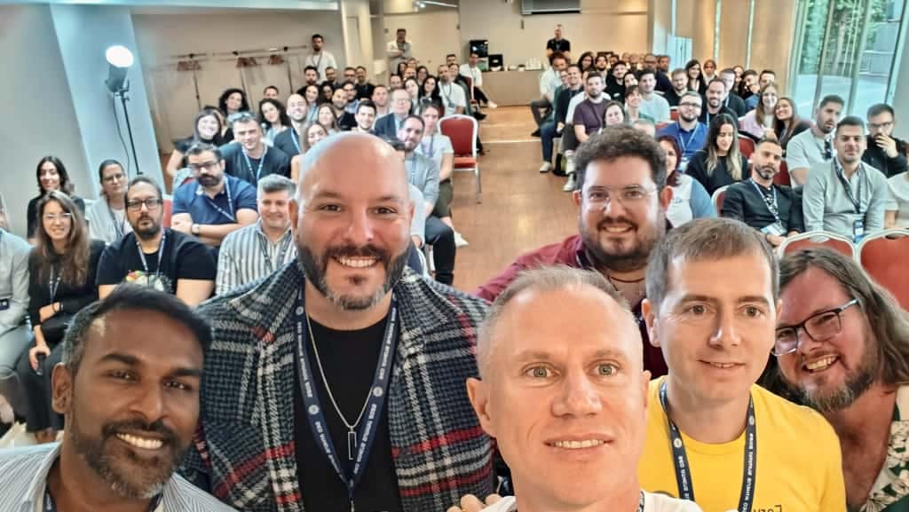 Speakers selfie at the SEO Athens Summit 2025
