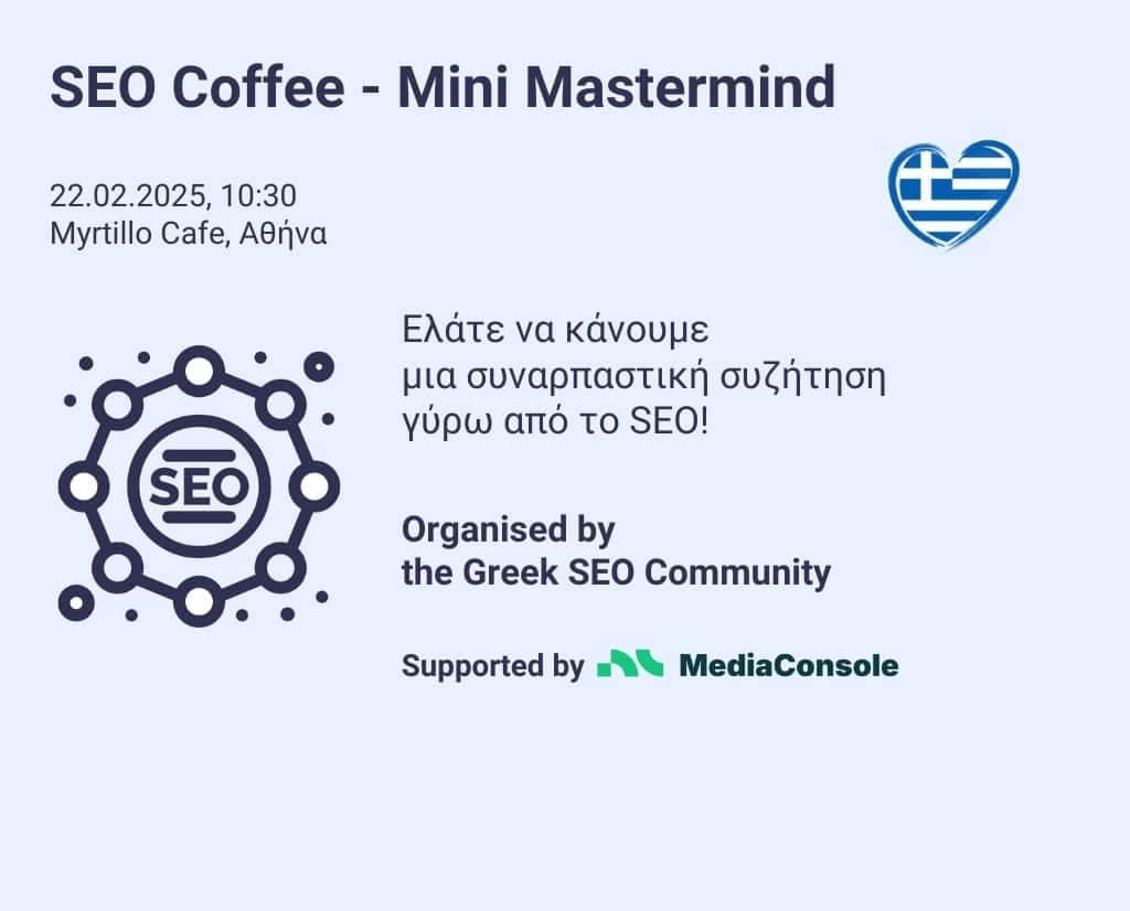 seo coffee & mini mastermind by greek seo community 22.02.2025